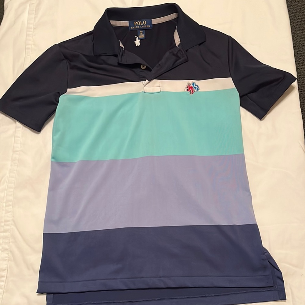 Youth Size S (size 8) multi-colored Polo short sleeved shirt for golf